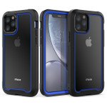 Wholesale iPhone 11 (6.1in) Clear Dual Defense Case (Blue)